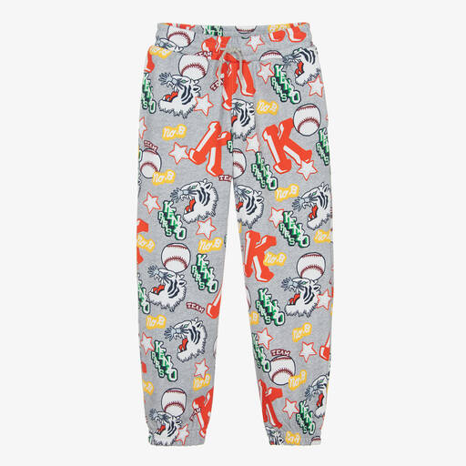 KENZO KIDS-Bas de jogging universitaire gris | Childrensalon Outlet