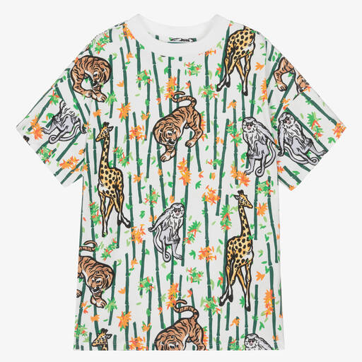 KENZO KIDS-Weißes Teen Bamboo Baumwoll-T-Shirt | Childrensalon Outlet