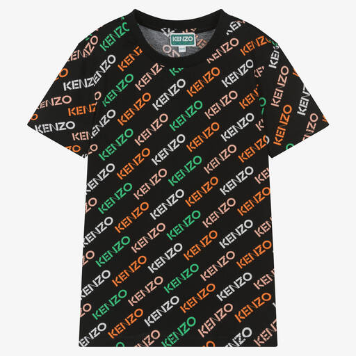 KENZO KIDS-Teen Girls Black Cotton Logo T-Shirt | Childrensalon Outlet