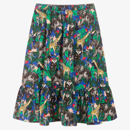 KENZO KIDS-Teen Girls Blue Jungle Skirt | Childrensalon Outlet