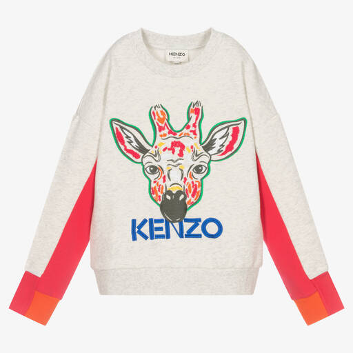 KENZO KIDS-Свитшот с жирафом для девочек-подростков | Childrensalon Outlet