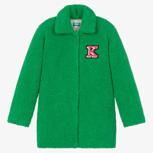 KENZO KIDS-Teen Girls Green Elephant Coat | Childrensalon Outlet