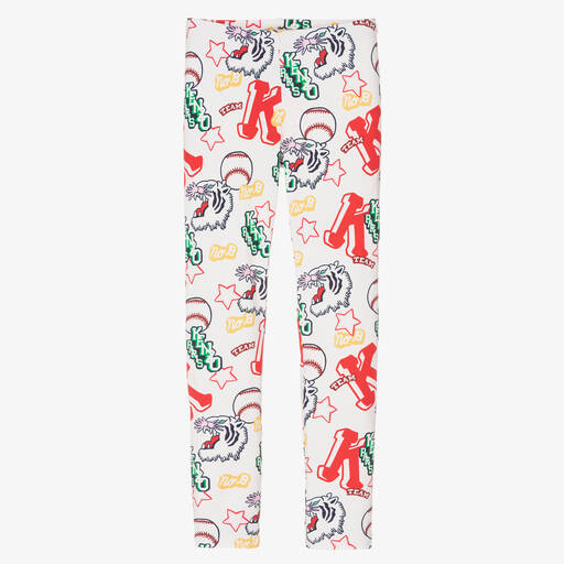 KENZO KIDS-Baseball-Baumwollleggings Elfenbein | Childrensalon Outlet