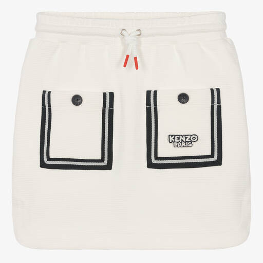 KENZO KIDS-تنورة قطن لون عاجي للمراهقات | Childrensalon Outlet