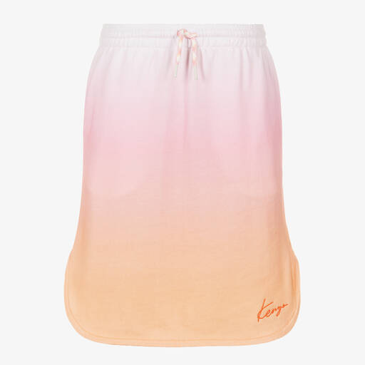 KENZO KIDS-Teen Girls Pink Cotton Logo Skirt  | Childrensalon Outlet