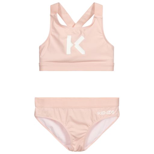 KENZO KIDS-Teen Girls Pink Logo Bikini  | Childrensalon Outlet
