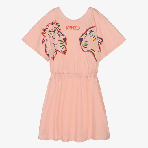 KENZO KIDS-Teen Girls Pink Multi-Iconics Logo Dress | Childrensalon Outlet