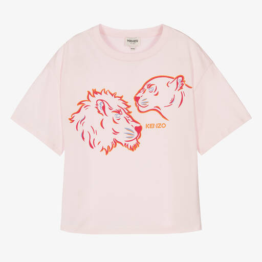 KENZO KIDS-Teen Girls Pink Multi-Iconics T-Shirt | Childrensalon Outlet