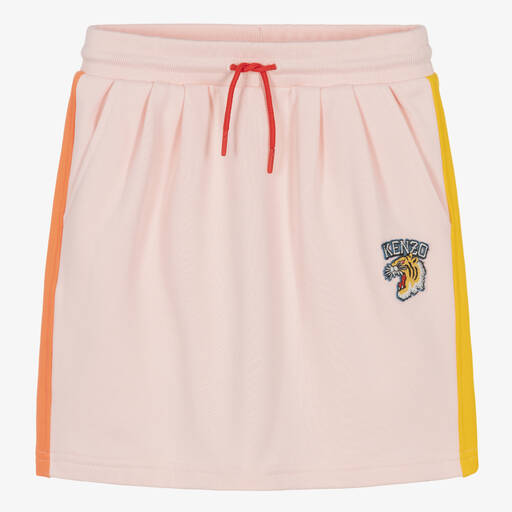 KENZO KIDS-Teen Girls Pink Varsity Tiger Cotton Skirt | Childrensalon Outlet