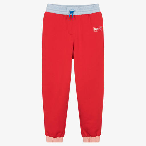 KENZO KIDS-Teen Girls Red Cotton Joggers | Childrensalon Outlet