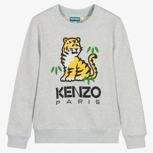 KENZO KIDS-Graues Teen KOTORA Sweatshirt | Childrensalon Outlet