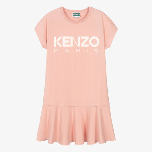 KENZO KIDS-Розовое платье с оборкой | Childrensalon Outlet