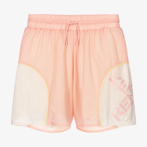 KENZO KIDS-Pinke Teen Nylon-Shorts | Childrensalon Outlet