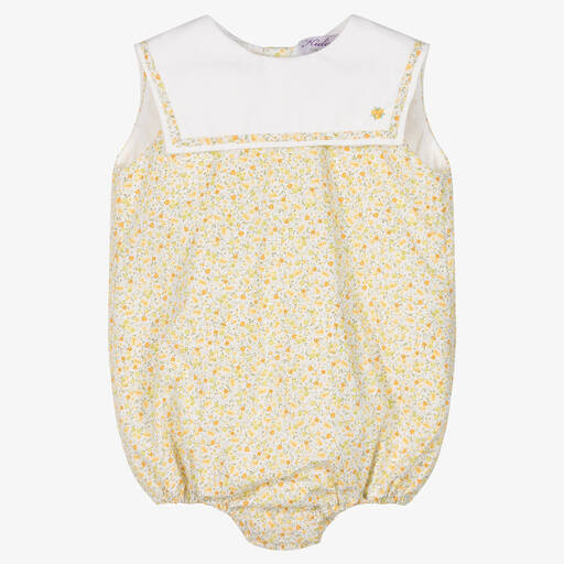 Kidiwi-Baby Girls Yellow Ditsy Floral Shortie | Childrensalon Outlet