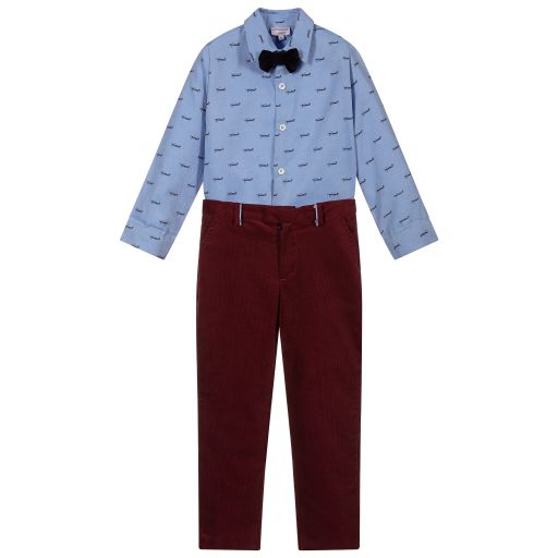 Kidiwi-Boys Shirt & Trousers Set | Childrensalon Outlet