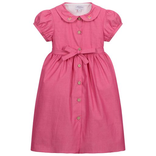 Kidiwi-Girls Pink Cotton Dress | Childrensalon Outlet