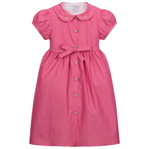 Kidiwi-Robe rose en coton Fille | Childrensalon Outlet