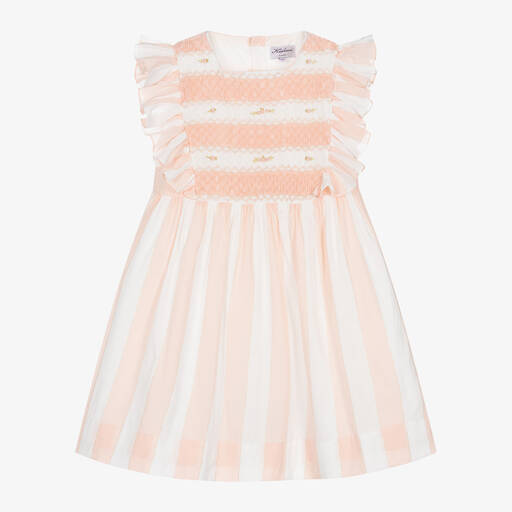 Kidiwi-Girls Pink Striped Dress | Childrensalon Outlet