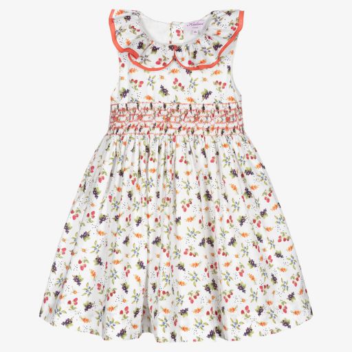 Kidiwi-Girls White Berries Dress  | Childrensalon Outlet