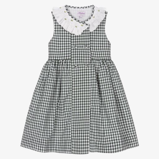 Kidiwi-Green Gingham Smocked Dress | Childrensalon Outlet