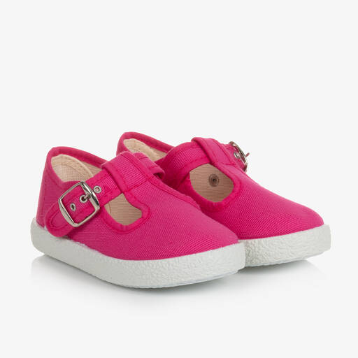KIKU-Pink Canvas Shoes | Childrensalon Outlet