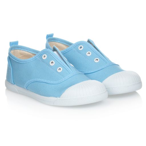 KIKU-Himmelblaue Canvas-Sneakers | Childrensalon Outlet