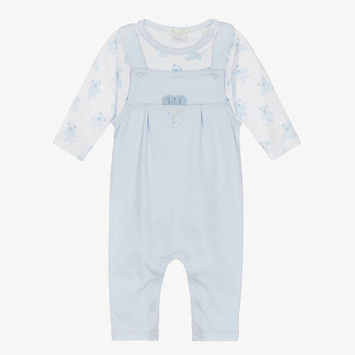 Kissy Kissy-Ensemble salopette bleu nounours bébé garçon | Childrensalon Outlet