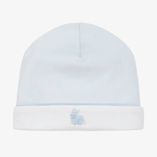 Kissy Kissy-Baby Boys Blue Pima Cottontail Hollows Hat | Childrensalon Outlet