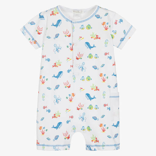 Kissy Kissy-Baby Boys White Deep Sea Divers Shortie | Childrensalon Outlet