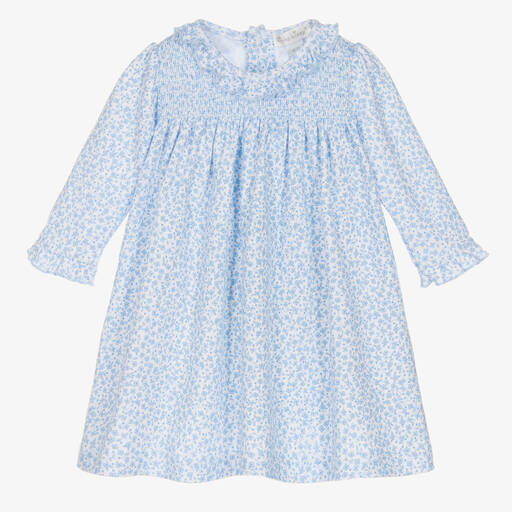 Kissy Kissy-Baby Girls Blue Petite Blooms Dress | Childrensalon Outlet