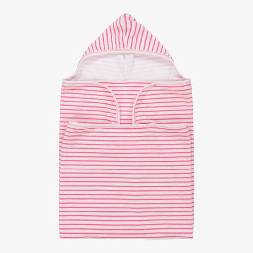 Kissy Kissy-Полотенце с капюшоном в розовую полоску (79см) | Childrensalon Outlet