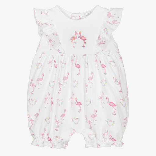 Kissy Kissy-Barboteuse fleurs et flamants roses | Childrensalon Outlet