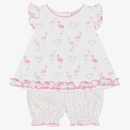 Kissy Kissy-Baby Girls Flowers N Flamingos Shorts Set | Childrensalon Outlet