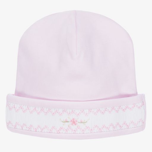 Kissy Kissy-Baby Girls Pink Cotton Floral Hat | Childrensalon Outlet