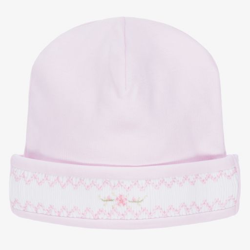 Kissy Kissy-Rosa Baumwollmütze mit Blumen (Baby M) | Childrensalon Outlet