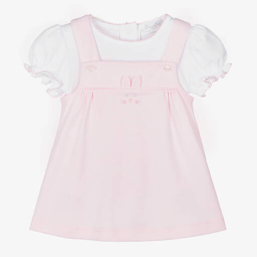 Kissy Kissy-Baby Girls Pink Cottontail Hollows Dress Set | Childrensalon Outlet
