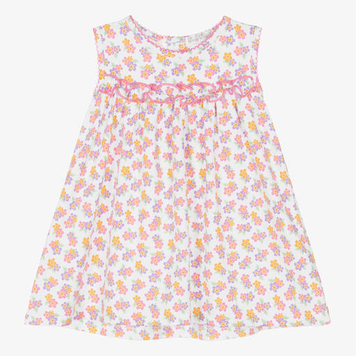 Kissy Kissy-فستان قطن بيما لون أبيض للمولودات | Childrensalon Outlet