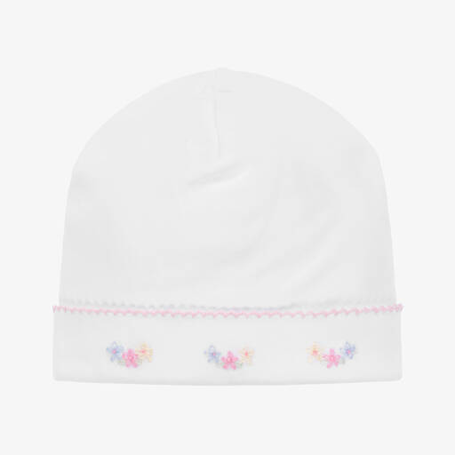 Kissy Kissy-Baby Girls White Cotton Butterfly Flutters Hat | Childrensalon Outlet