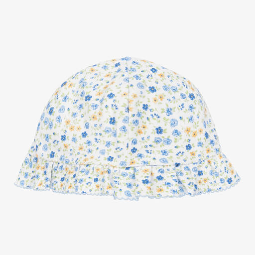 Kissy Kissy-Baby Girls White Cotton Floral Fantasy Hat | Childrensalon Outlet