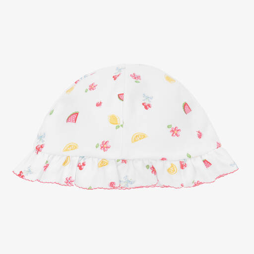 Kissy Kissy-Baby Girls White Cotton Tropical Dreams Hat | Childrensalon Outlet