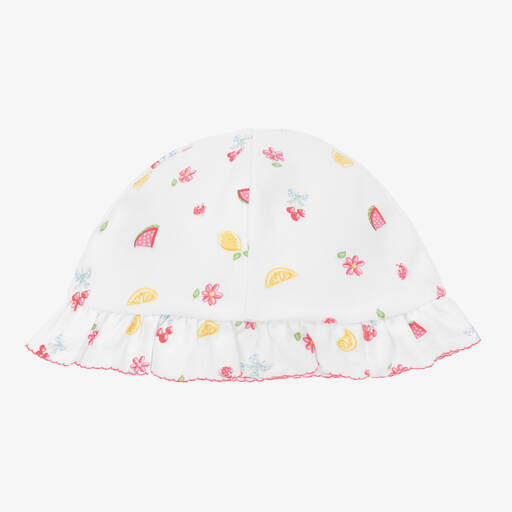 Kissy Kissy-Weißer Tropical Dreams Babyhut (M) | Childrensalon Outlet