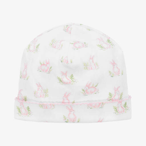 Kissy Kissy-Baby Girls White Cottontail Hollows Layette Hat | Childrensalon Outlet