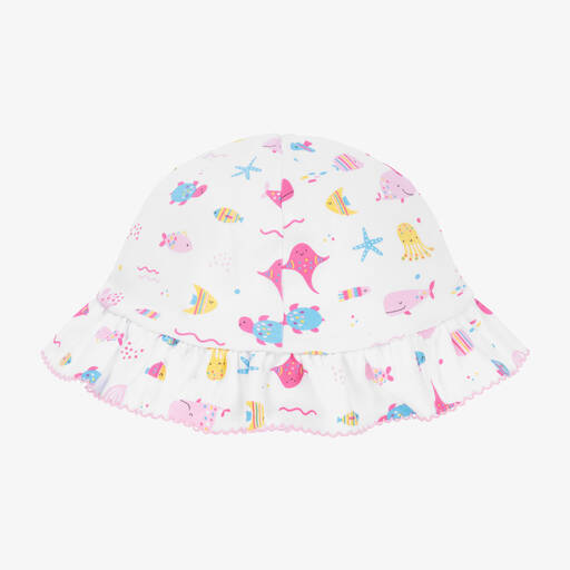 Kissy Kissy-Baby Girls White & Pink Sealife Fun Hat | Childrensalon Outlet