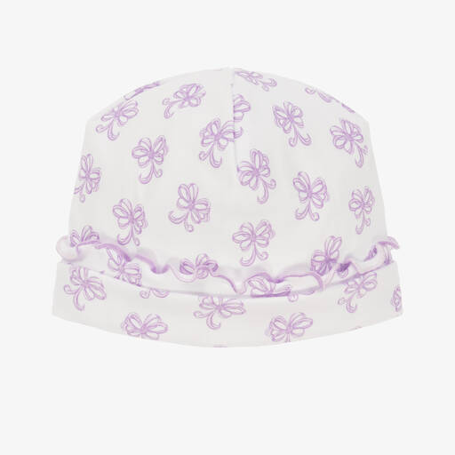 Kissy Kissy-Bows All Around Mütze Weiß/Violett | Childrensalon Outlet