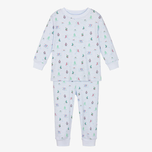 Kissy Kissy-Blue Cotton Penguins & Polar Bears Pyjamas | Childrensalon Outlet