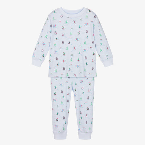 Kissy Kissy-Blue Cotton Penguins & Polar Bears Pyjamas | Childrensalon Outlet
