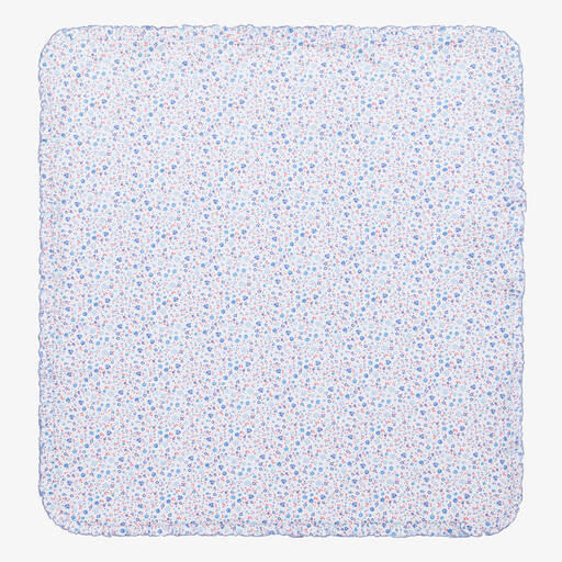 Kissy Kissy-Blue Floral Blanket (74cm) | Childrensalon Outlet