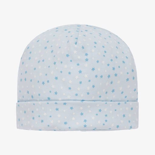 Kissy Kissy-Blue Pima Cotton Baby Hat | Childrensalon Outlet