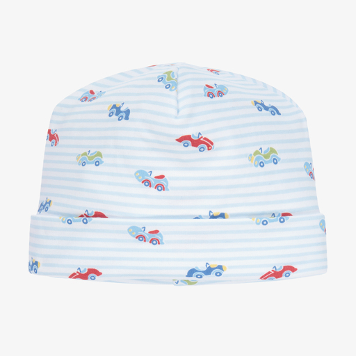 Kissy Kissy-Blaue Pima-Mütze mit Coupé-Print | Childrensalon Outlet