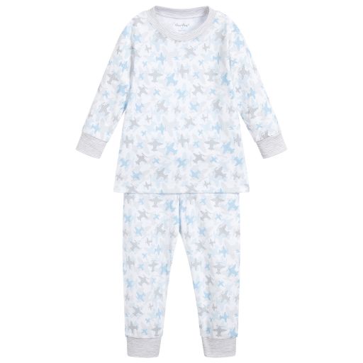 Kissy Kissy-Blue Pima Cotton Pyjamas | Childrensalon Outlet